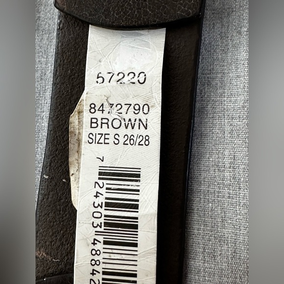 ROPER BELT Western Studded Gems Rockabilly Boho Leather Brown Distressed 26-28 - Picture 9 of 12